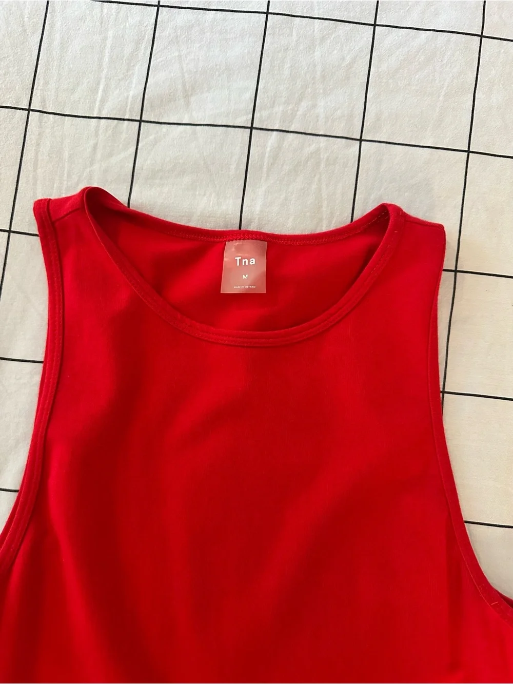 Aritzia TNA Seamless Body Kaplan Red Bodycon Mini Dress M - Picture 3 of 7